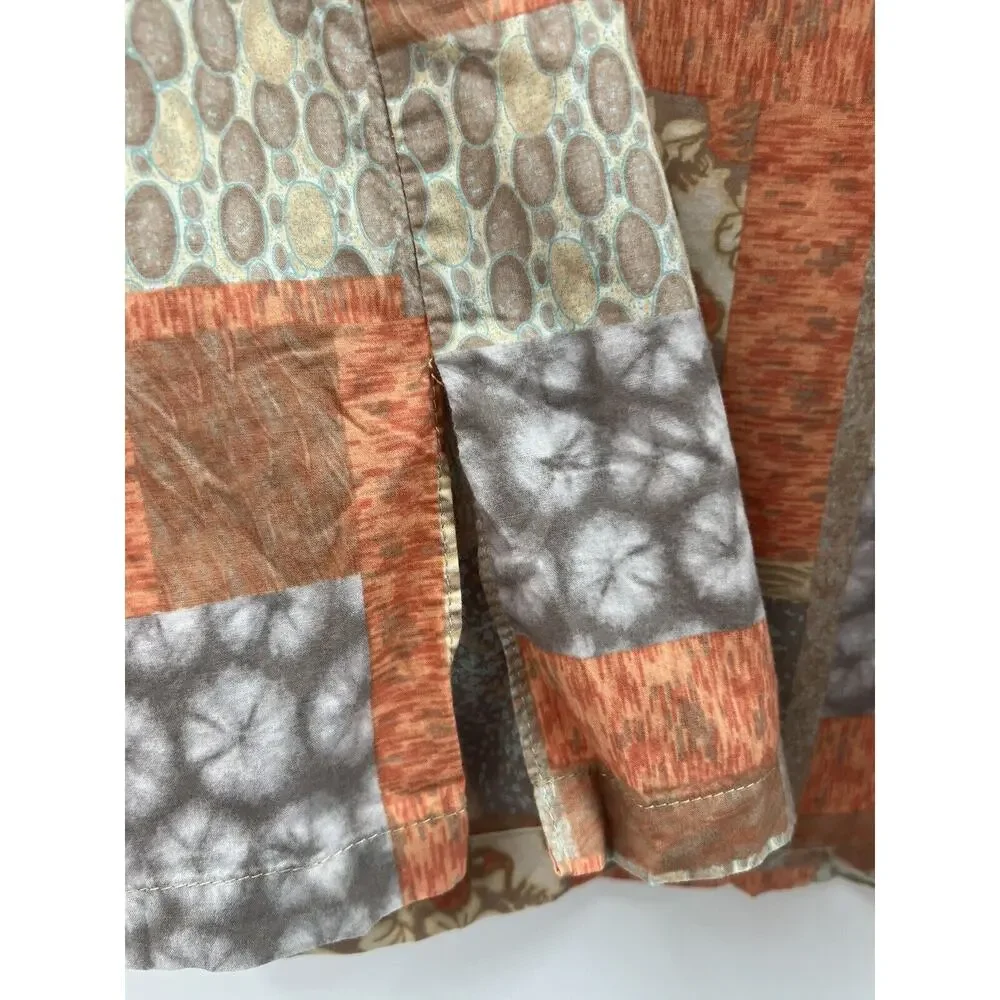 Tori Richard Men’s Short Sleeve Shirt Button Down Orange Tan Floral Size L EUC - Picture 7 of 10